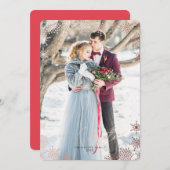 Notre première carte de vacances de Noël Marié (Devant / Derrière)