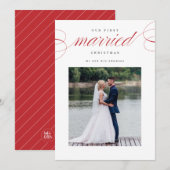 Notre première carte de vacances de Noël mariée (Devant / Derrière)