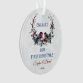 Notre première couronne d'hiver de Noël avec des b (devant)