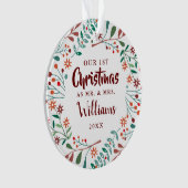 Notre première fête de Noël Floral M. Mrs. Photo (devant)