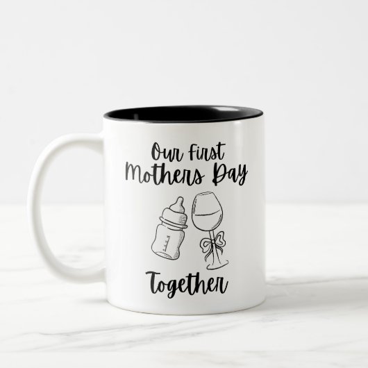 Notre première fête des mères ensemble Mug (Gauche)