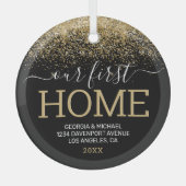 Notre première maison Ornement en verre de Noël (Recto)