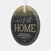 Notre première maison Ornement en verre de Noël (Avant gauche)