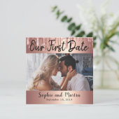 Notre première photo Couple Anniversaire Carte Cad (Debout devant)