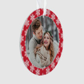 Notre première photo de flocon rouge de Noël (devant)