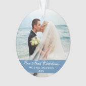 Notre première photo de Mariage bleu de Noël (devant)