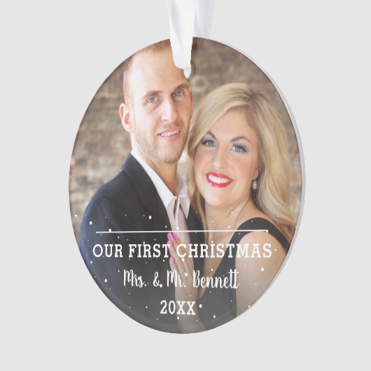 Notre première photo de Mariage de script moderne (devant)