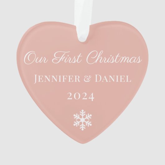 Notre première photo de Noël Elegant Rose Gold Cou (dos)