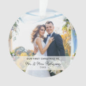 Notre première photo de Noël nouvel ornement (devant)
