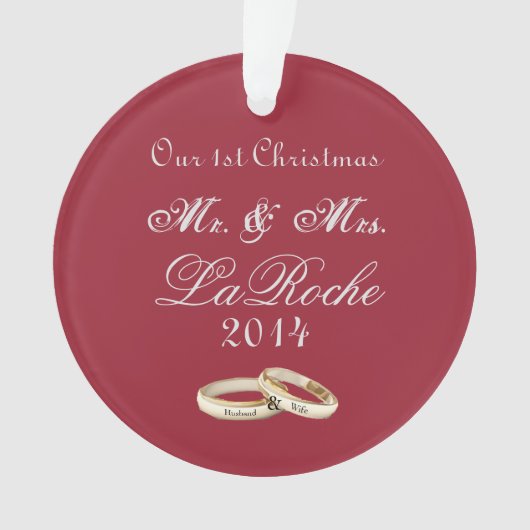 Notre premiers M. et Mme Red Ornament de Noël (devant)