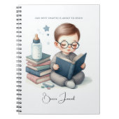 Notre prochain chapitre Baby shower à thème livre (Devant)