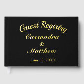 Notre registre Mariage Floral Vine Motif noir (Recto)