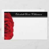 Notre Rose d'amour ~ papeterie horizontale (Devant / Derrière)