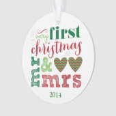 Notre tout premier Noël comme M. et Mme Ornament (devant)