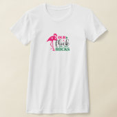 Notre troupeau roche t-shirt flamingo (Poser)