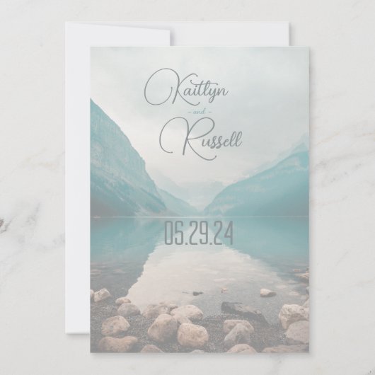 Notre voyage infini | Faire-part de mariage modern (Dos)