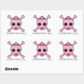 NotSafe4Werk.com Stickers crâne rose (Feuille)