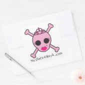 NotSafe4Werk.com Stickers crâne rose (Enveloppe)