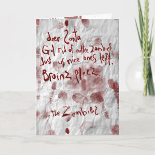 Nottee (Naughty) zombies Feestdagen Kaart