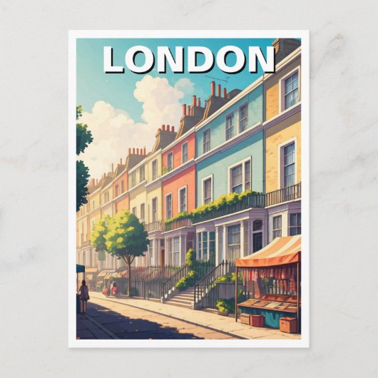 Notting Hill London Briefkaart (Voorkant)