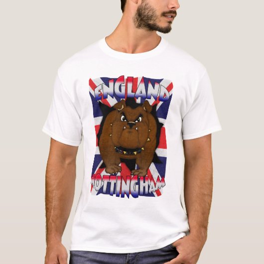 Nottingham England T Shirt British Bulldog (Voorkant)