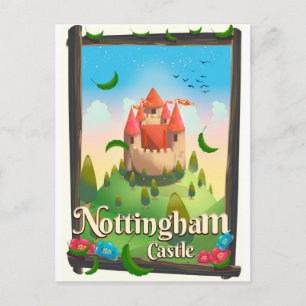 Nottingham kasteel reisposter briefkaart
