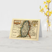 Nottinghamshire Comté Angleterre Ancienne carte An (Fleur jaune)