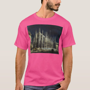 Notturno di Piazza del Duomo a Milano door Angelo T-shirt