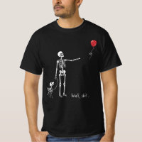 Nou ja Skeleton en Hond Rode Ballon Donkere Humor