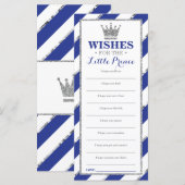 Nou, wil Kaart, Baby shower, Prins, Faux Silver (Voorkant / Achterkant)