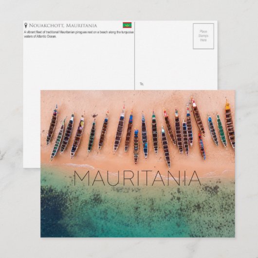 Nouakchott, Mauritanië Reisansichtkaart Briefkaart (Voorkant / Achterkant)