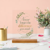 N'oubliez jamais la différence que vous avez faite (Mariage)