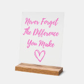 N'Oubliez Jamais La Différence Que Vous Faites, Me (Angle)