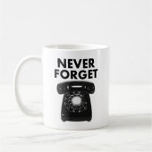 N'oubliez jamais le Rotary téléphone drôle Mug (Gauche)