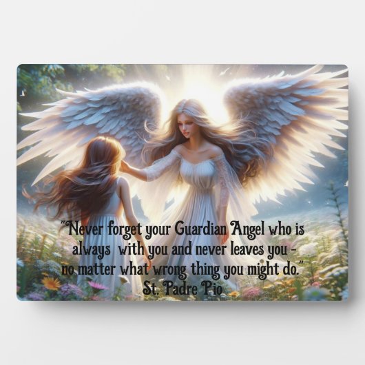 N'oubliez jamais votre plaque Angel Guardian (Devant)