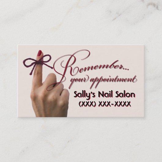 "n'oubliez pas…" cartes de rendez-vous (Devant)
