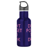 N'oubliez pas de boire | Bouteille à eau pour Humo (Dos)