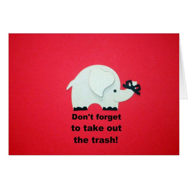 N'oubliez pas de sortir les ordures (Devant horizontal)