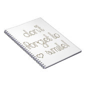 N'oubliez pas de sourire carnet (Côté Droit)