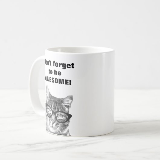 N'oubliez pas d'être super mignon chatte tasse (Devant gauche)