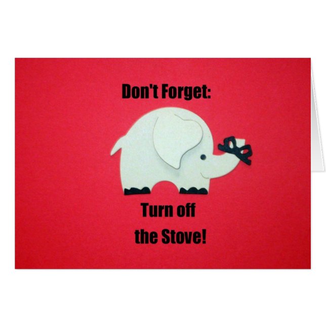 N'oubliez pas : Éteins la cuisinière ! (Devant horizontal)