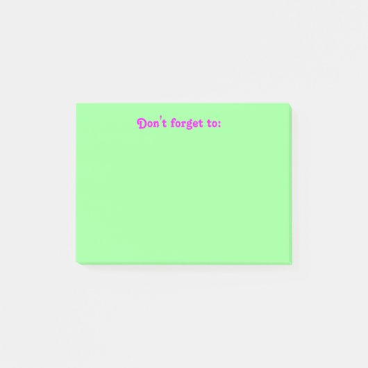 "N'oubliez pas" le post-it (Devant)