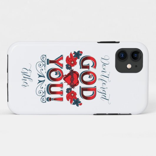 N'oubliez pas que Dieu vous aime iPhone / coque ip (Dos (Horizontal))