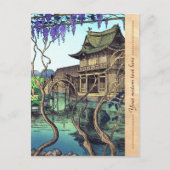 Nouet Noel Kameido shin hanga japans landschap Feestdagenkaart (Voorkant)