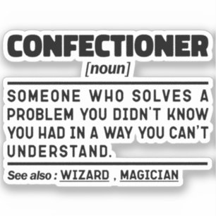 Noun Baking Lover Bakery Sarcastic Sticker