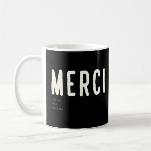 Noun Merci Bedankt voor het vertalen van Word Big Koffiemok