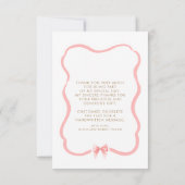 Noun ours en rose Gingham Mignon Merci (Dos)
