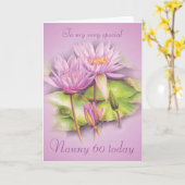 Nounou florale mauve nounou 60 anniversaire carte (Fleur jaune)