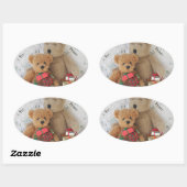 Nounours avec étiquette cadeau de Noël (Feuille)