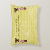Nounours Ballons roses Aimer Bébé Accent Coussin (Devant(Vertical))